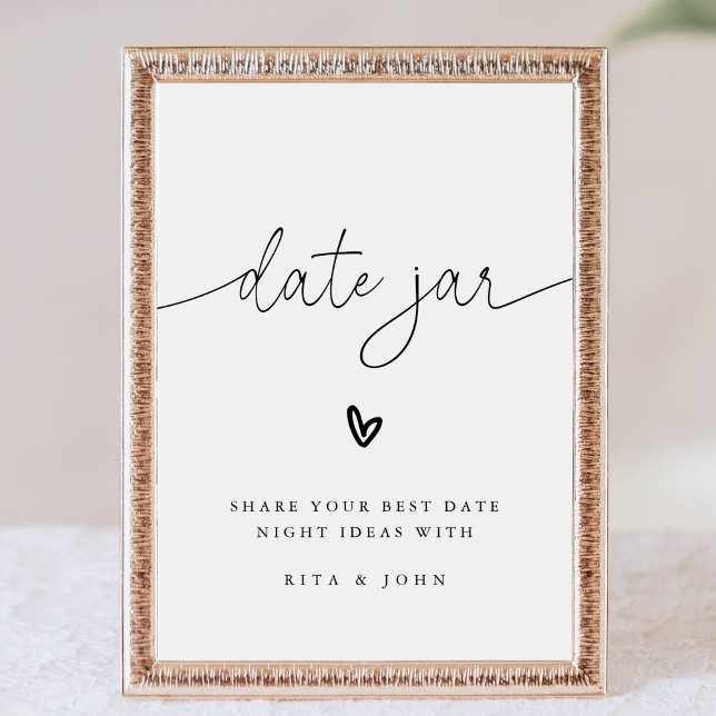 Moderne Kalligrafie Date Jar Ideas Hochzeitssyndro Sockelschild (Von Creator hochgeladen)