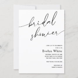 Moderne Kalligrafie Einfache Bridal-Dusche Einladu Einladung