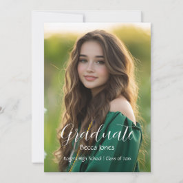 Moderne Kalligrafie Foto Abschluss Einladung