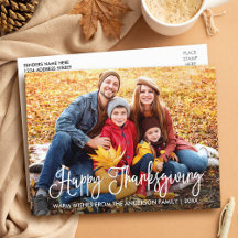 Moderne Kalligrafie glücklich Thanksgiving Familie