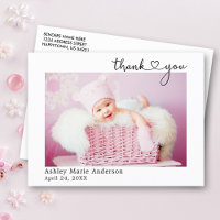 Moderne Kalligrafie Herz New Baby Vielen Dank
