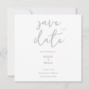 Moderne Kalligrafie-Hochzeit Save the Date
