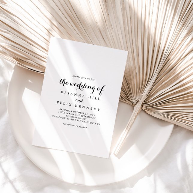 Moderne Kalligrafie - Hochzeit von Einladung (Von Creator hochgeladen)