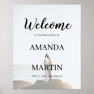 Moderne Kalligrafie Hochzeitliches verblasstes Fot Poster