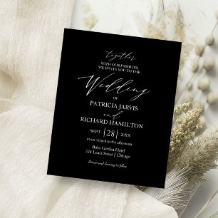 Moderne Kalligrafie-Hochzeitskarten zum günstigen Flyer