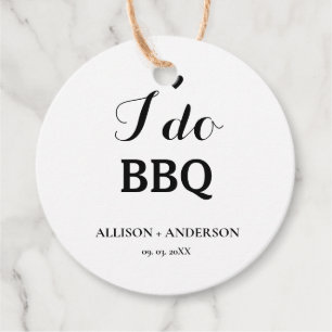 Moderne Kalligrafie ich mache BBQ Brautparty Geschenkanhänger