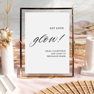 Moderne Kalligrafie Lasse Liebe glühen Hochzeitssi Sockelschild