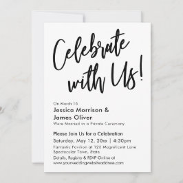 Moderne Kalligrafie Minimalistisch Celebrate mit u Einladung