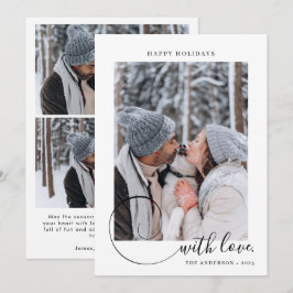 Moderne Kalligrafie mit 3 Fotos Weihnachten