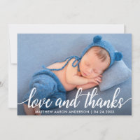 Moderne Kalligrafie Neue Baby Liebe dank Karte
