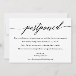 Moderne Kalligrafie - Neue Hochzeitdatum-Karte auf Save The Date