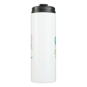 Moderne Kalligrafie Osterhase Thermosbecher