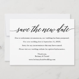 Moderne Kalligrafie Rette die neue Datumskarte Save The Date