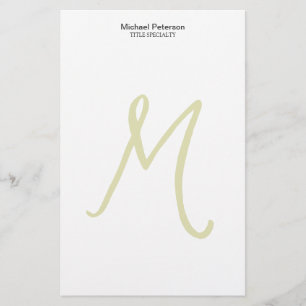 Moderne Kalligrafie-Schrift-Monogramm-Initiale Briefpapier