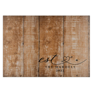 Moderne Kalligrafie-Schrift personalisiert Schneidebrett