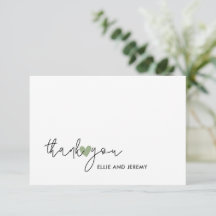 Moderne Kalligrafie Script Sage Green Heart Weddin