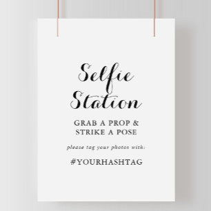 Moderne Kalligrafie-Selfie-Stationsschild Poster