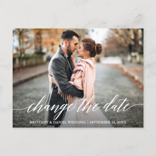 Moderne Kalligrafie-Skripte ändern das Datum des n Postkarte