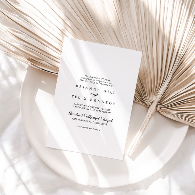 Moderne Kalligrafie Traditionelle Hochzeit Einladung (Von Creator hochgeladen)