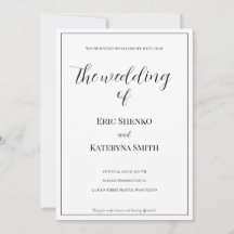 Moderne Kalligrafie und Einladung zur Hochzeit von