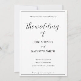 Moderne Kalligrafie und Einladung zur Hochzeit von