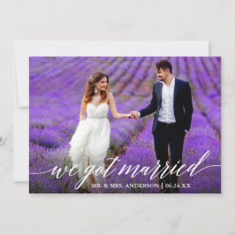 Moderne Kalligrafie Wir Got Verheiratetes Hochzeit Ankündigung