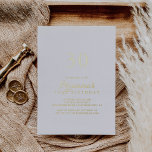 Moderne Kalligraphie 30. Geburtstag Party Gold Folieneinladung<br><div class="desc">Diese moderne Kalligrafie-Goldfolie aus Party aus dem 30. Jahrhundert lädt zu einem modernen Event ein. Das schlichte und elegante Design zeichnet sich durch klassische und extravagante Schriftzeichen in Goldfolie aus.</div>