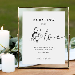 Moderne Kalligraphie Burning mit Liebe-Blasen-Zeic Sockelschild