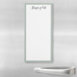 Moderne Kalligraphie-Einkaufsliste Magnetischer Notizblock<br><div class="desc">Individuell gestaltetes Magnetnotepad mit modernem,  einfachem Design.</div>