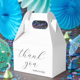 Moderne Kalligraphie elegante Hochzeitsfavoriten Geschenkschachtel