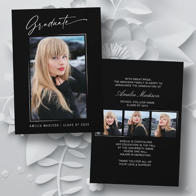 Moderne Kalligraphie Elegantes Drehbuch 4 Foto Gra Ankündigung (Von Creator hochgeladen)