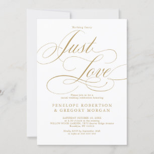 Moderne Kalligraphie extravagant nichts nur Liebe  Einladung