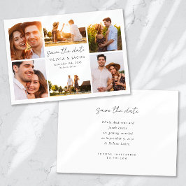 Moderne Kalligraphie-Foto-Hochzeit Save The Date