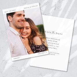 Moderne Kalligraphie-Foto-Hochzeit Save The Date