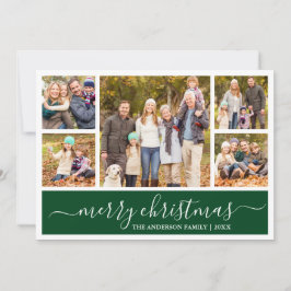 Moderne Kalligraphie Frohe Weihnachten Grün 5 Foto