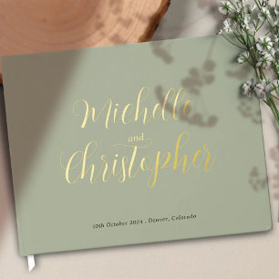 Moderne Kalligraphie für die Hochzeit von Braut un Gästebuch