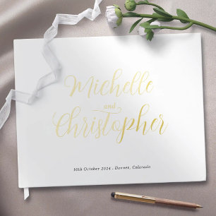 Moderne Kalligraphie für die Hochzeit von Braut un Gästebuch