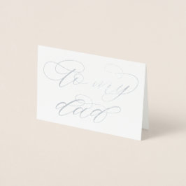 Moderne Kalligraphie für meine Papa Hochzeit Folienkarte