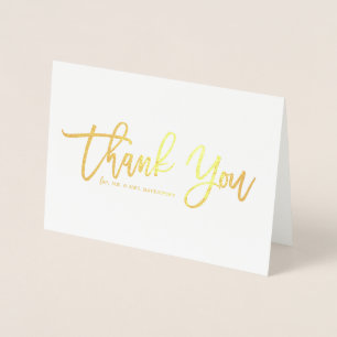 Moderne Kalligraphie Gold Foil Vielen Dank Folienkarte