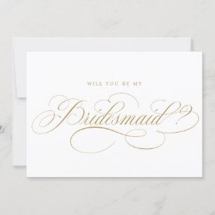 Moderne Kalligraphie Gold werden Sie meine Bridmai Einladung
