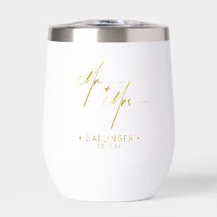 Moderne Kalligraphie Herr & Frau Gold ID1025