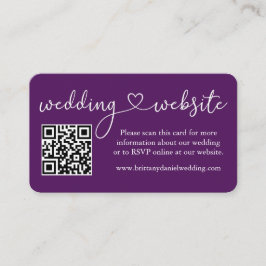 Moderne Kalligraphie HerzensWedding Website QR Lil Begleitkarte