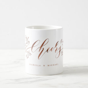Moderne Kalligraphie jubelt rustikale Blumen Kaffeetasse