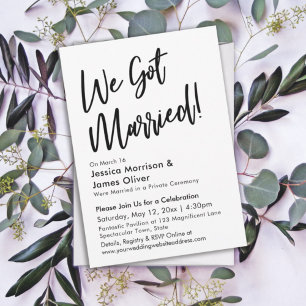 Moderne Kalligraphie Minimalistisch Wir Got Verhei Einladung