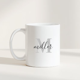 Moderne Kalligraphie Monogram Kaffeetasse
