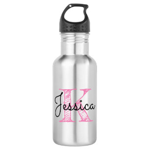 Moderne Kalligraphie Name Handgeschriebene Style M Edelstahlflasche