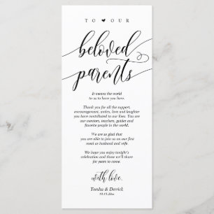Moderne Kalligraphie, Place Setting Dankeschön Kar Programm