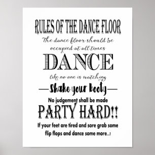 Moderne Kalligraphie Regeln für die Hochzeit von T Poster