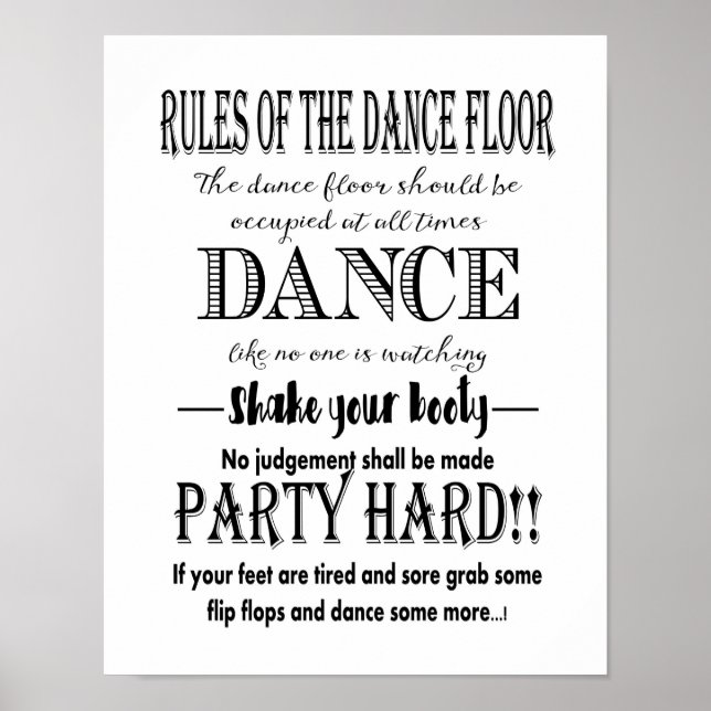 Moderne Kalligraphie Regeln für die Hochzeit von T Poster (Vorne)