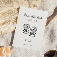 Moderne Kalligraphie Schwarz/Weiß Save the Date